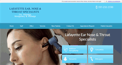 Desktop Screenshot of lafayetteentspecialists.com