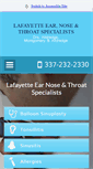 Mobile Screenshot of lafayetteentspecialists.com
